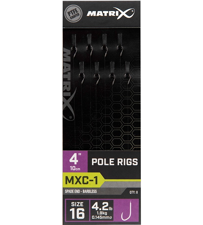 Matrix návazec mxc-1 pole rig barbless 10 cm - size 16 0