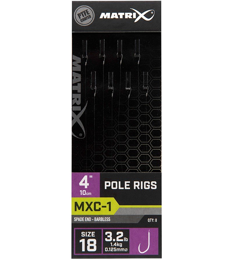 Matrix návazec mxc-1 pole rig barbless 10 cm - size 18 0