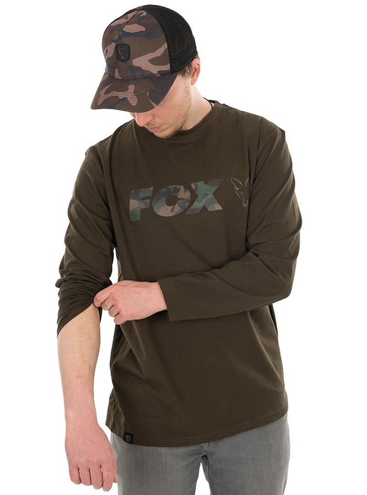 Fox triko long sleeve khaki camo t shirt - xl