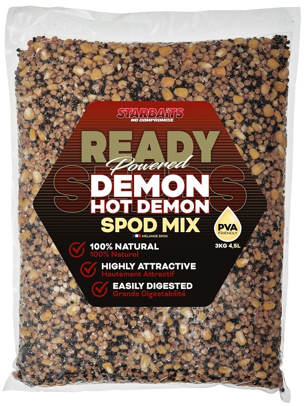 Starbaits směs partiklu ready seeds hot demon spod mix - 3 kg
