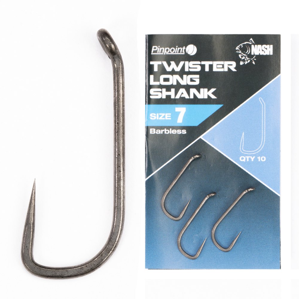 Nash háčky twister long shank barbless bez protihrotu 10 ks-velikost 4