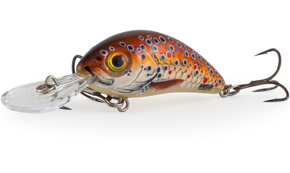 Salmo wobler rattlin hornet floating holographic brown trout-5