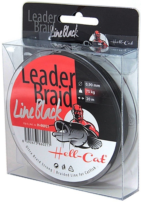 Hell-cat návazcová šňůra leader braid line black 20 m-průměr 1