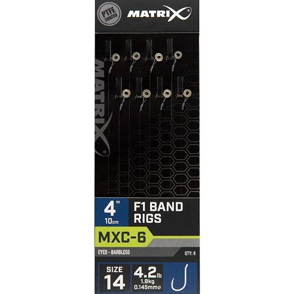 Matrix návazec mxc-6 barbless band rigs f1 10 cm - 14 0