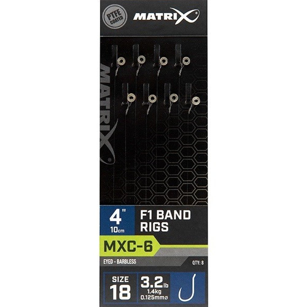 Matrix návazec mxc-6 barbless band rigs f1 10 cm - 18 0