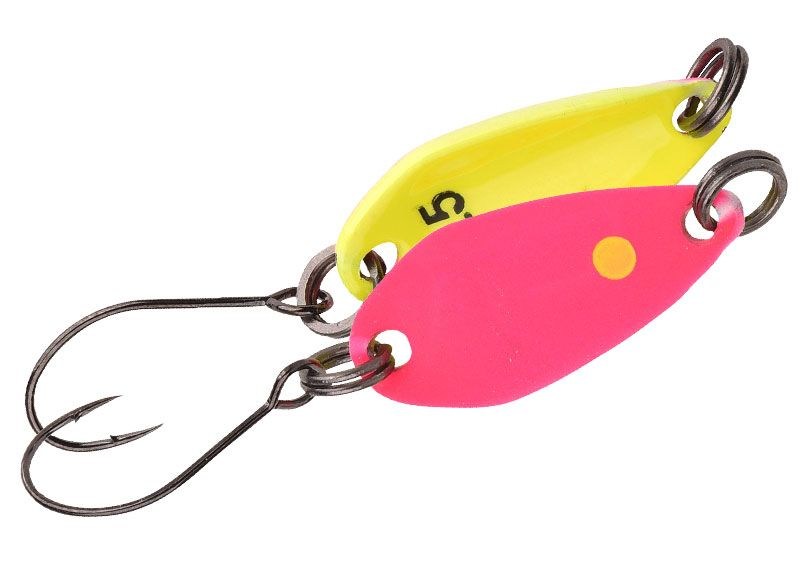 Spro plandavka trout master incy spoon pink yellow - 1