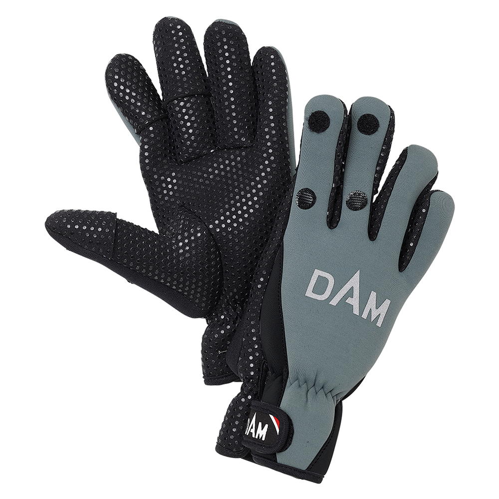 Dam rukavice neoprene fighter glove black grey - l