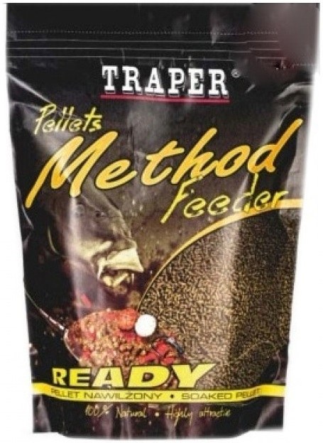 Traper pelety method feeder ready 2 mm - halibut červený