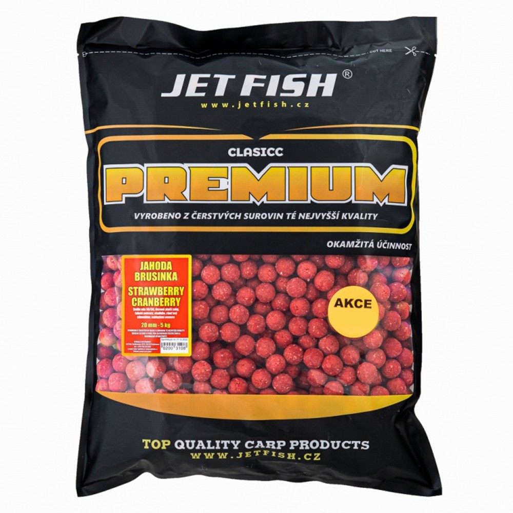 Jet fish boilie premium clasicc 5 kg 24 mm - jahoda / brusinka