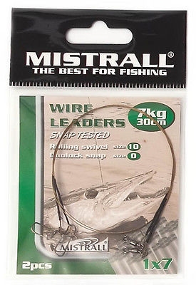 Mistrall ocelové lanko wire leaders 30 cm-11 kg