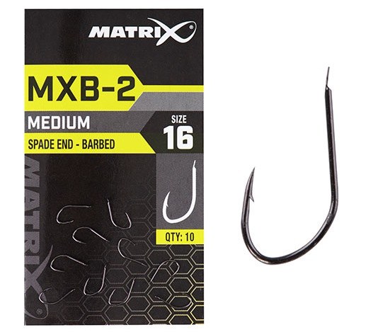Matrix háčky mxb-2 barbed spade end black nickel 10 ks - 14