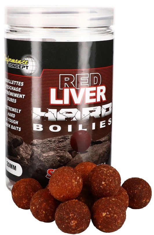 Starbaits boilie red liver hard 200 g - 20 mm