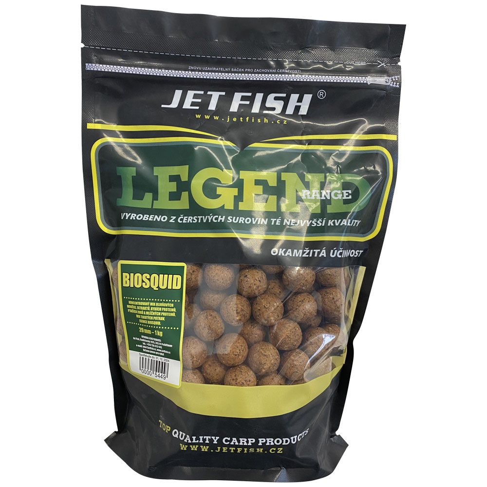 Jet fish boilie legend range biosquid-250 g 20 mm