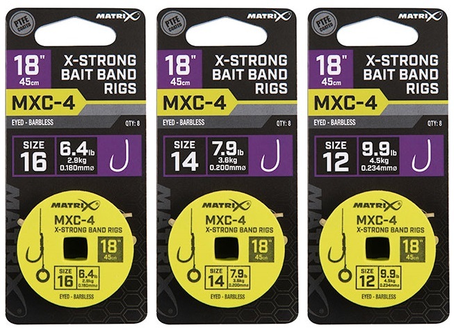 Matrix návazec mxc-4 18” x-strong bait band rigs - velikost háčku 16 nosnost 2