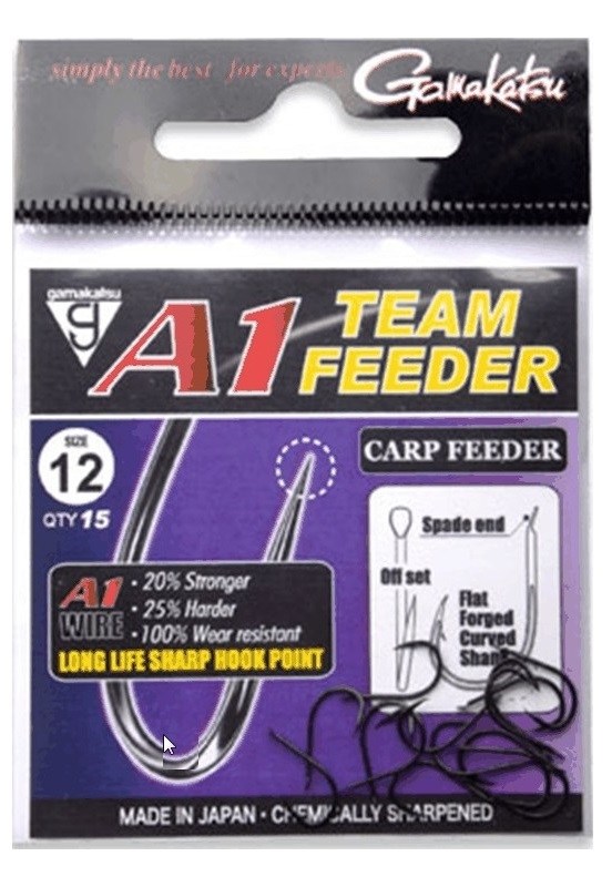 Gamakatsu háčky a1 team feeder carp feeder-velikost 12