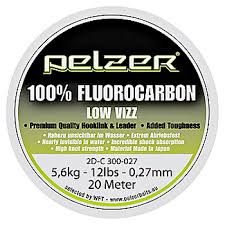 Pelzer - návazcový vlasec  fluorocarbon 20 m crystal-průměr 0