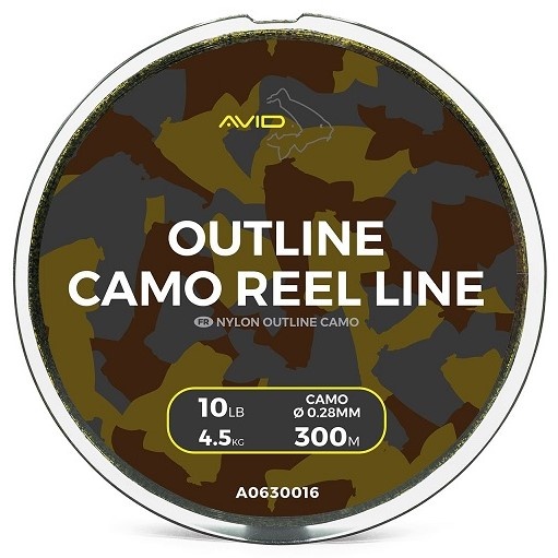Avid carp vlasec outline camo reel line - 300 m 0