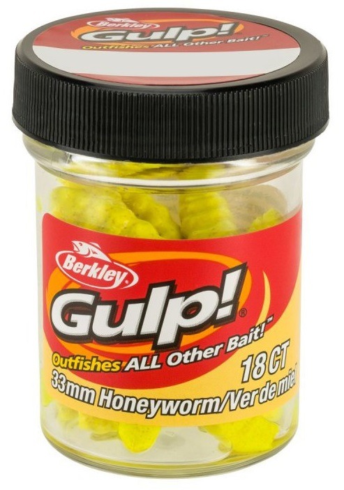 Berkley umělé nástrahy gulp honey worm-honey yellow 3