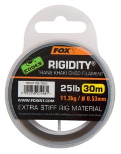 Fox návazcový vlasec edges rigidity chod filament 30 m trans khaki-průměr 0