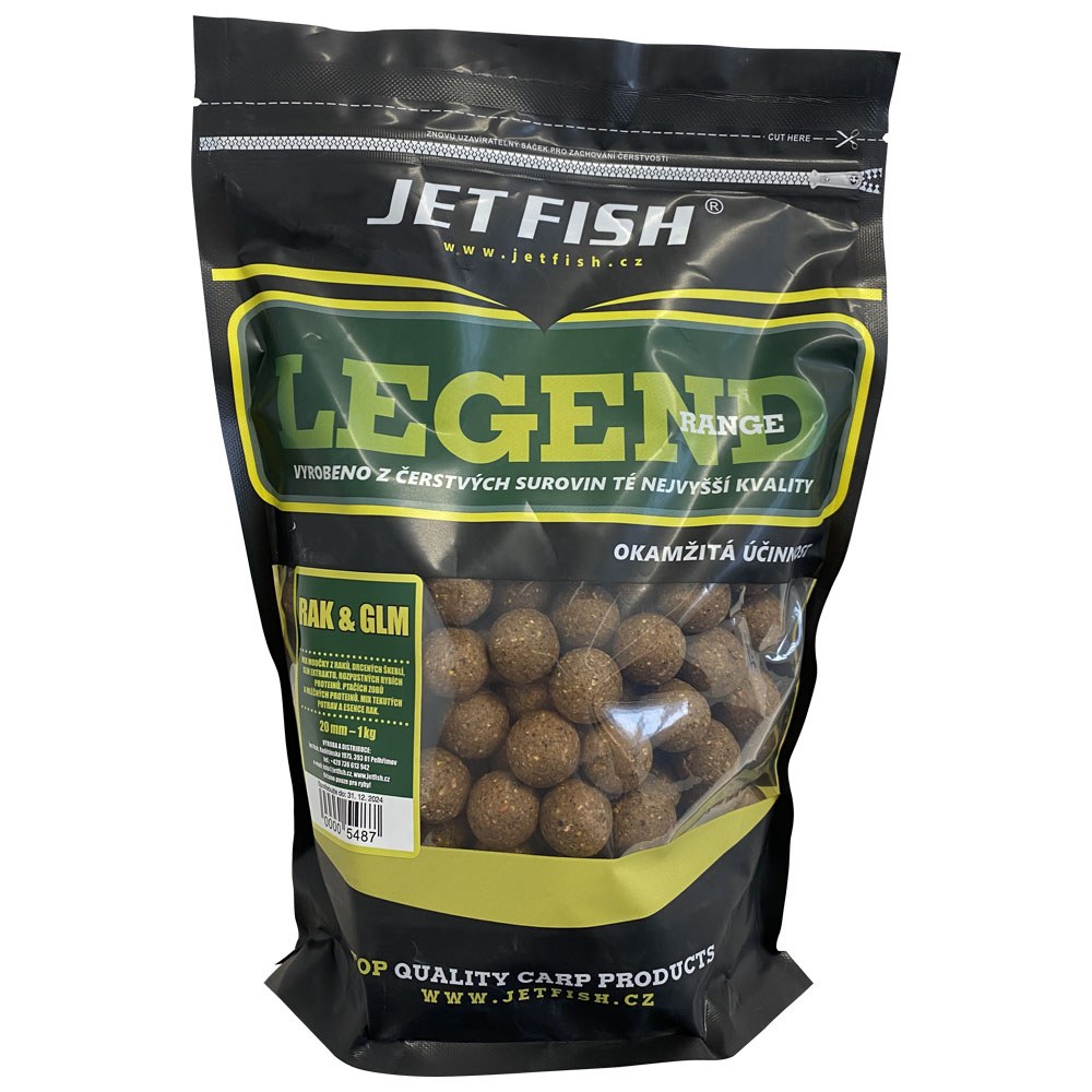 Jet fish boilie legend range rak & glm - 1 kg 24 mm