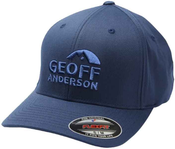 Geoff anderson kšiltovka flexfit nu modrá 3d bílé logo - s/m