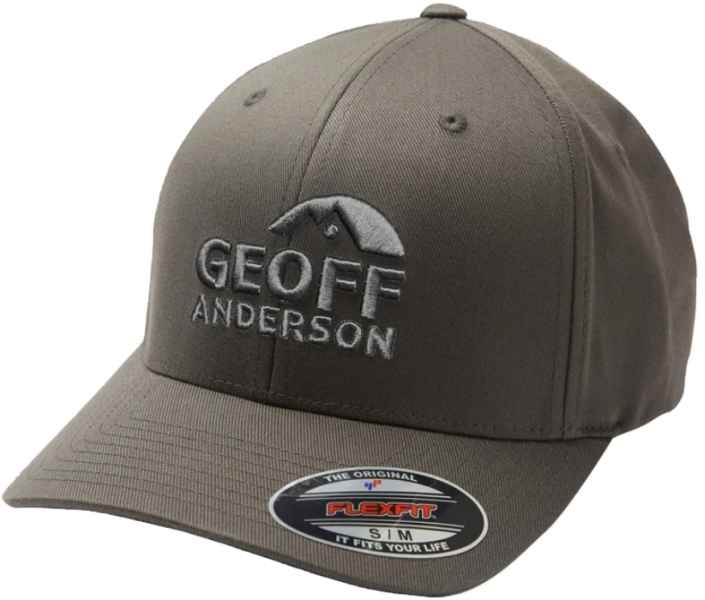 Geoff anderson kšiltovka flexfit nu šedá 3d bílé logo - l/xl