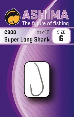 Ashima  háčky  c900 super long shank  (10ks)-velikost 10