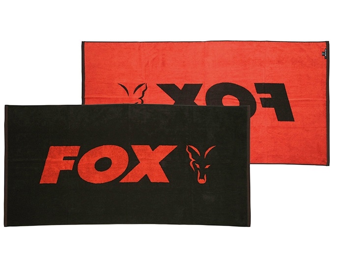 Fox osuška beach towel - black-orange