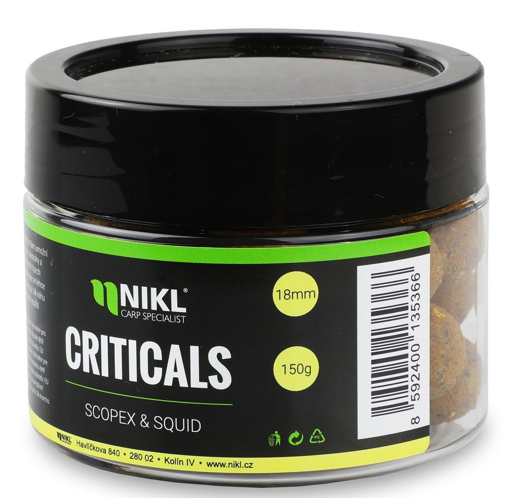 Nikl boilie criticals scopex & squid 150 g - 24 mm