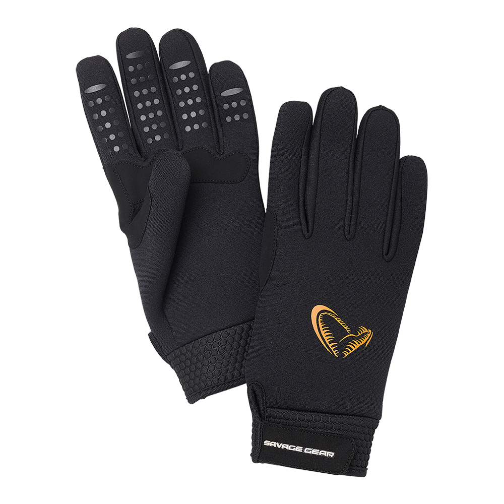 Savage gear rukavice neoprene stretch glove black - l