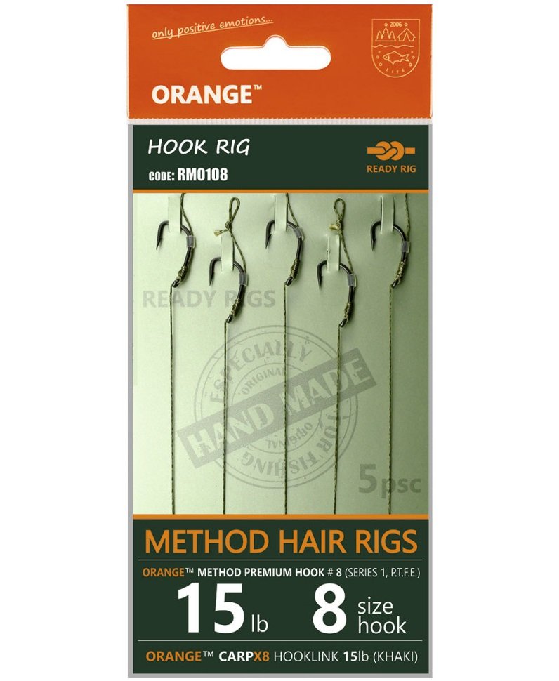 Life orange návazce method hair rigs s1 15 lb 5 ks - 12