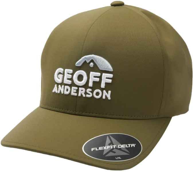 Geoff anderson kšiltovka flexfit delta zelená 3d logo - s/m
