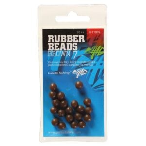 Giants fishing gumové kuličky rubber beads transparent brown  -4 mm