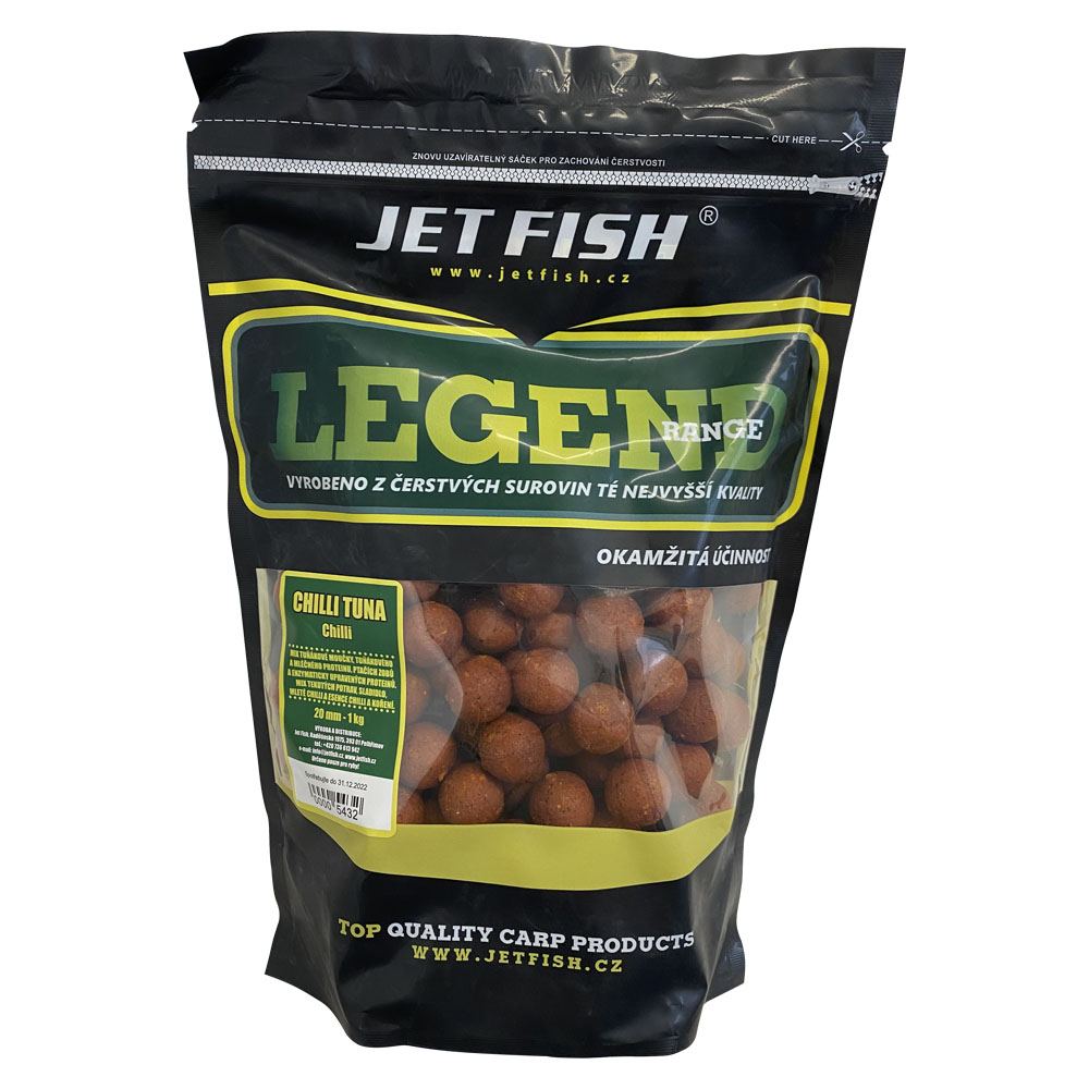 Jet fish boilie legend range chilli tuna chilli -220 g 16 mm