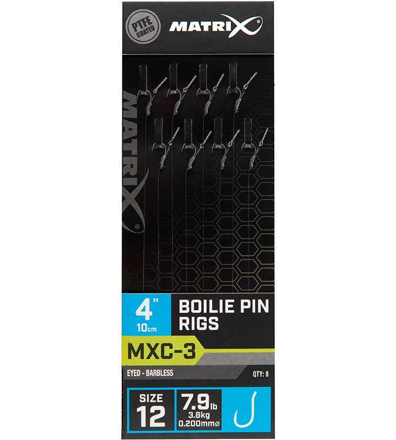 Matrix návazec mxc-3 boilie pin rigs barbless 10 cm - size 16 0