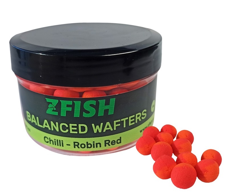 Zfish vyvážené boilie balanced wafters 8 mm 20 g - chilli robin red