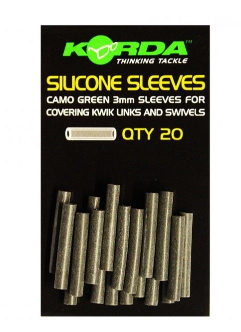 Korda silikonový převlek silicone sleeves weedy green 20 ks