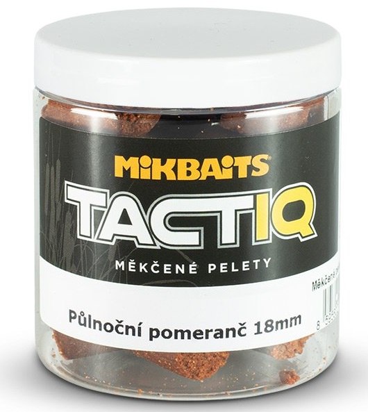 Mikbaits měkčené pelety tactiq 250 ml 18 mm-půlnoční pomeranč