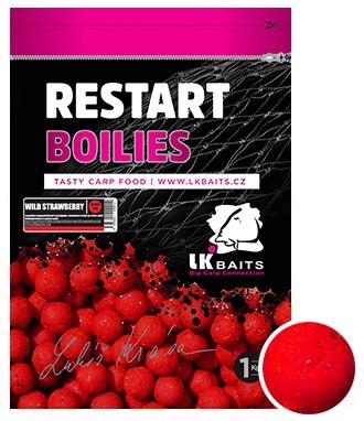 Lk baits boilie restart wild strawberry-1 kg 20 mm
