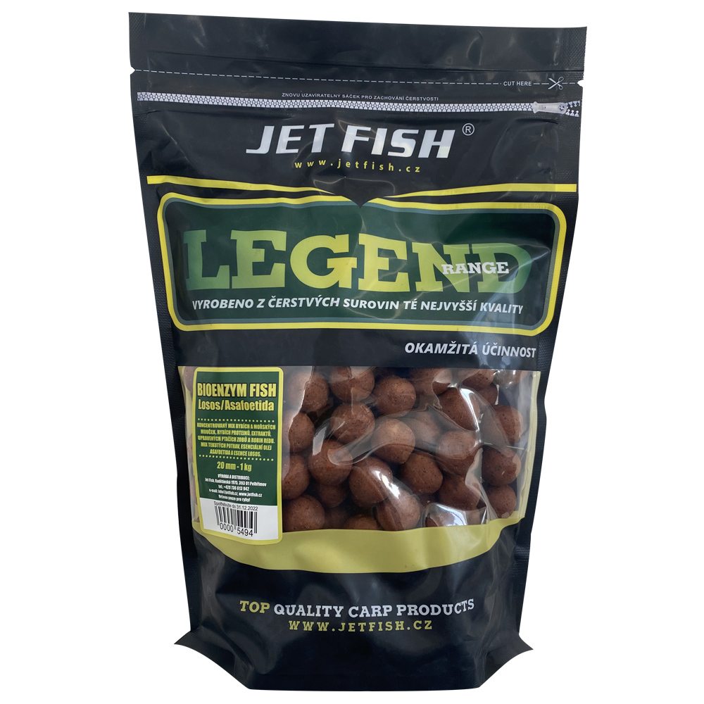 Jet fish  boilie legend bioenzym fish + a.c. losos-1 kg 20 mm