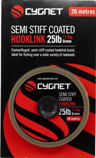 Cygnet návazcová šňůra semi stiff coated hooklink 20 m - 15 lb 6