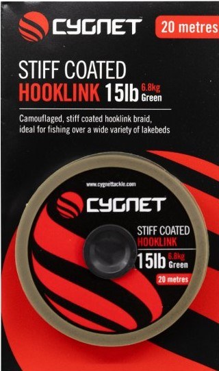 Cygnet návazcová šňůra stiff coated hooklink 20 m - 15 lb 6