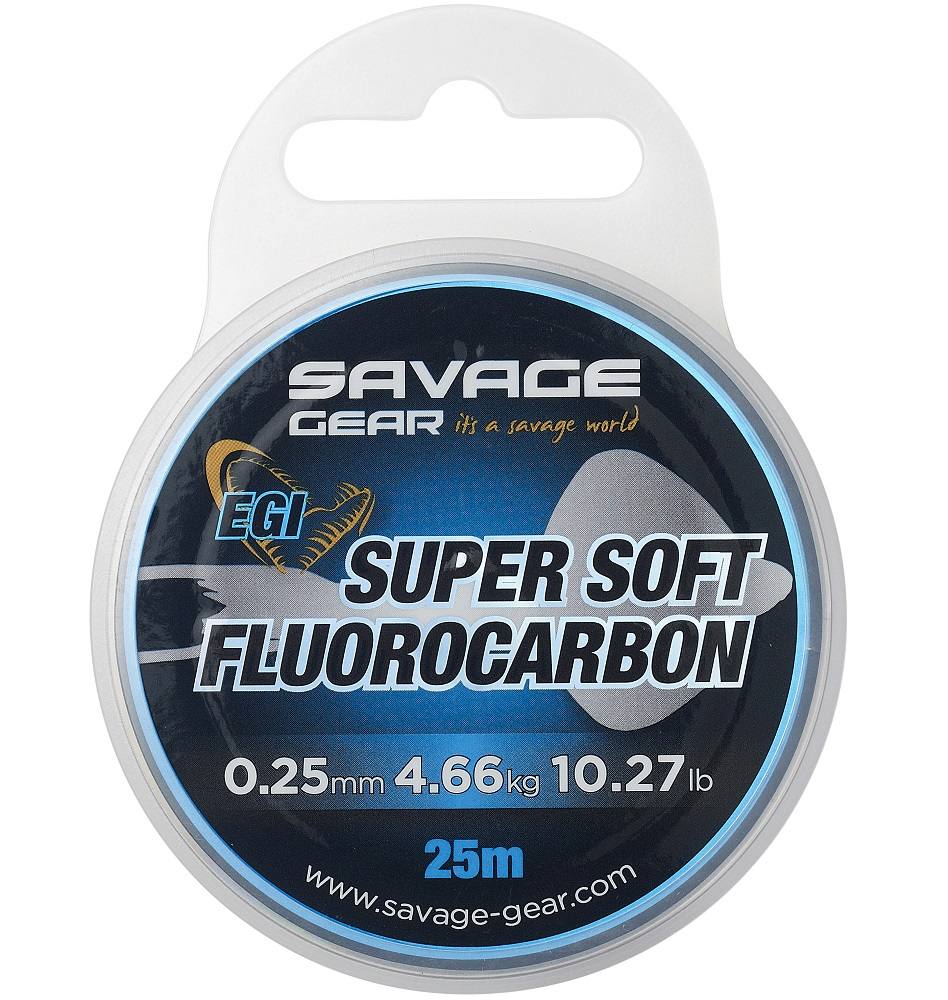 Savage gear fluorocarbon super soft egi pink 25 m - 0