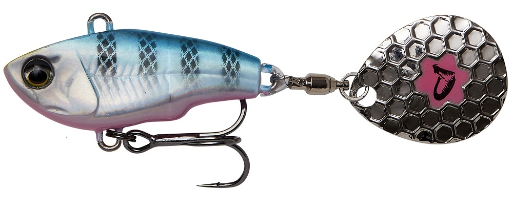 Savage gear fat tail spin sinking blue silver pink - 5