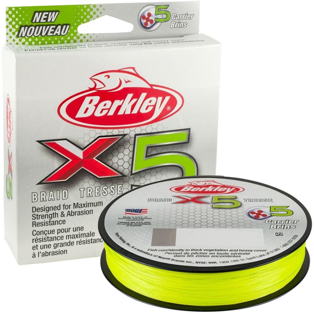 Berkley splétaná šňůra x5 flame green 150 m-průměr 0
