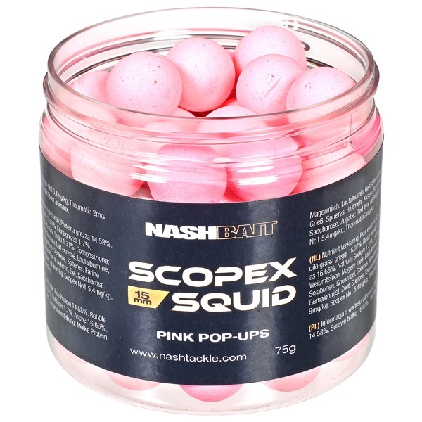Nash plovoucí boilie scopex squid airball pop ups pink - 75 g 20 mm