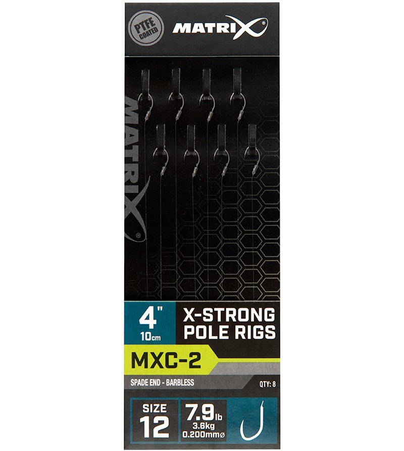 Matrix návazec mxc-2 x-strong pole rig barbless 10 cm - size 12 0