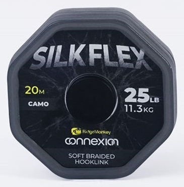 Ridgemonkey šňůrka connexion silkflex soft braid 20 m 25 lb