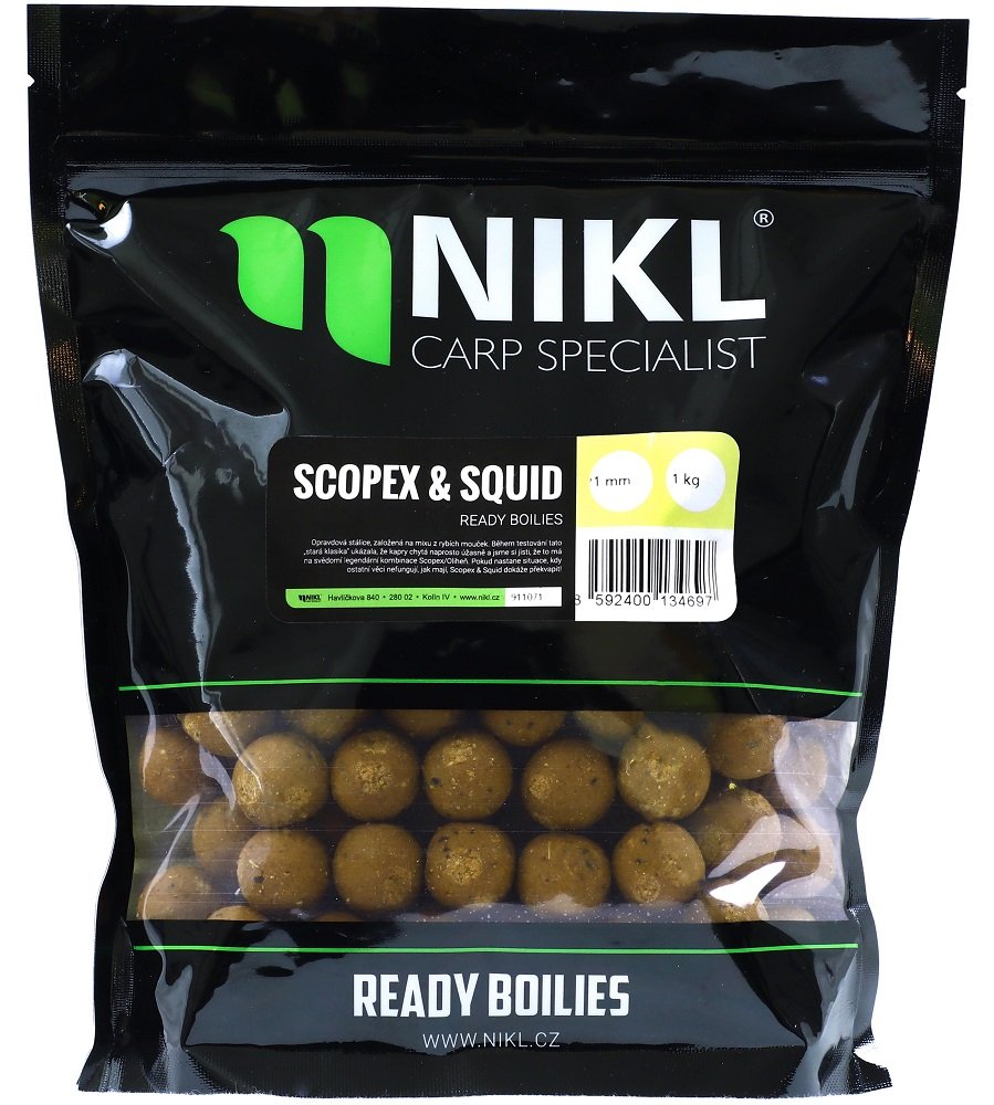 Nikl boilie ready scopex & squid - 1 kg 24 mm