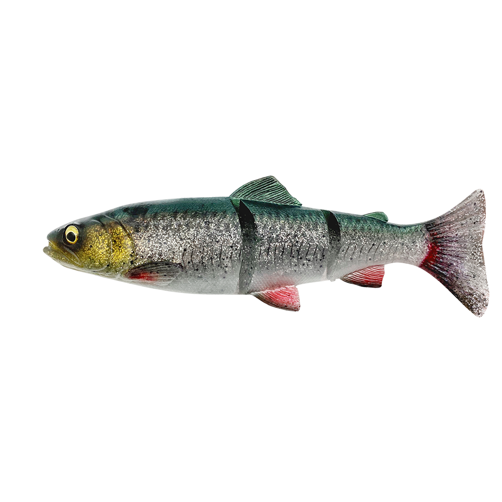 Savage gear gumová nástraha 4d linethru trout slow sinking green silver - 25 cm 180 g